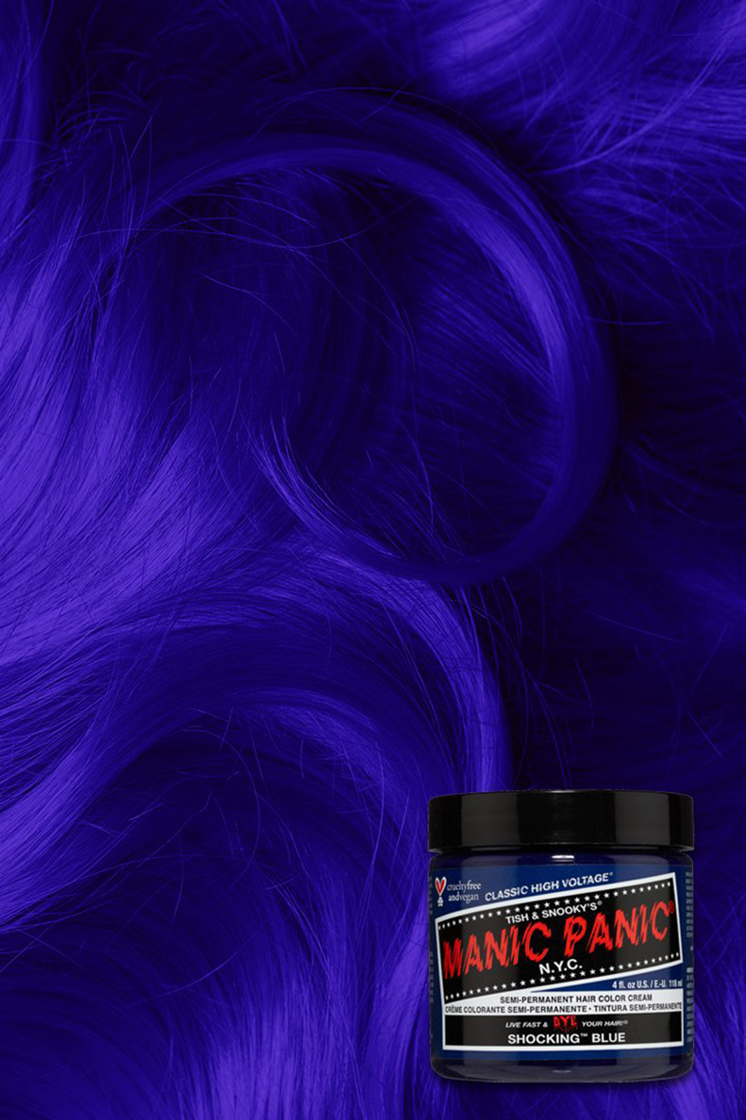 Klassinen shokeeraava sininen