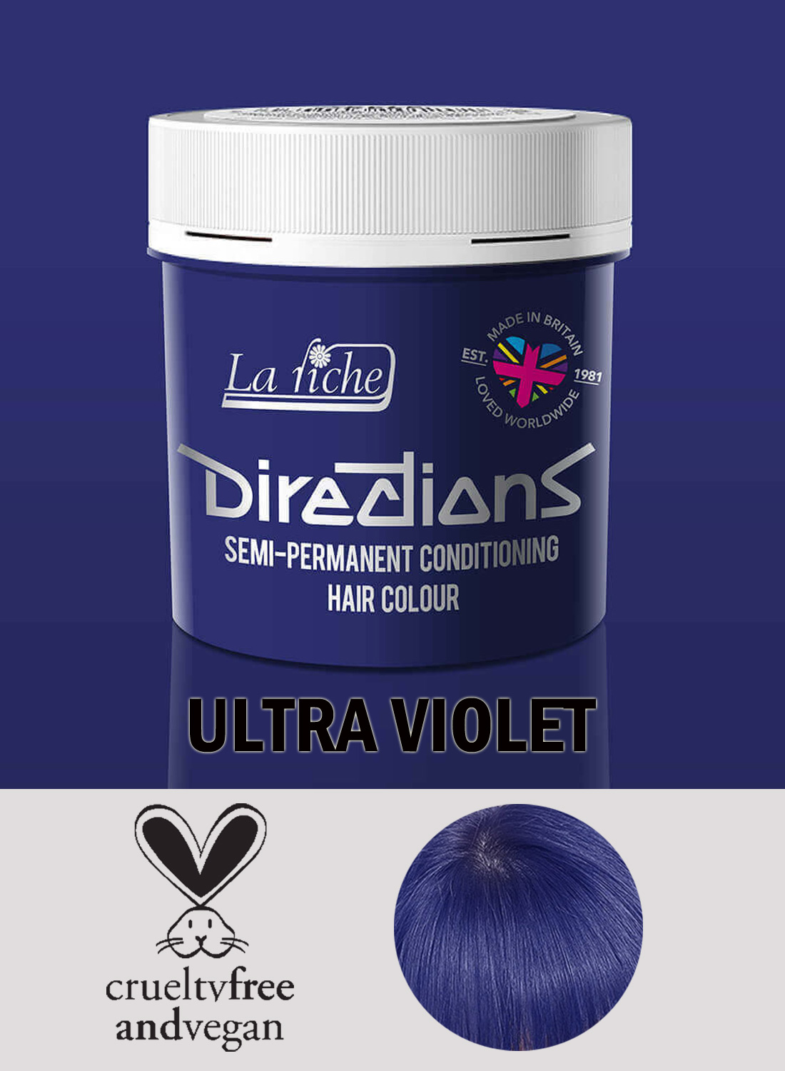 Ohjeet hiusvärille Ultra Violet