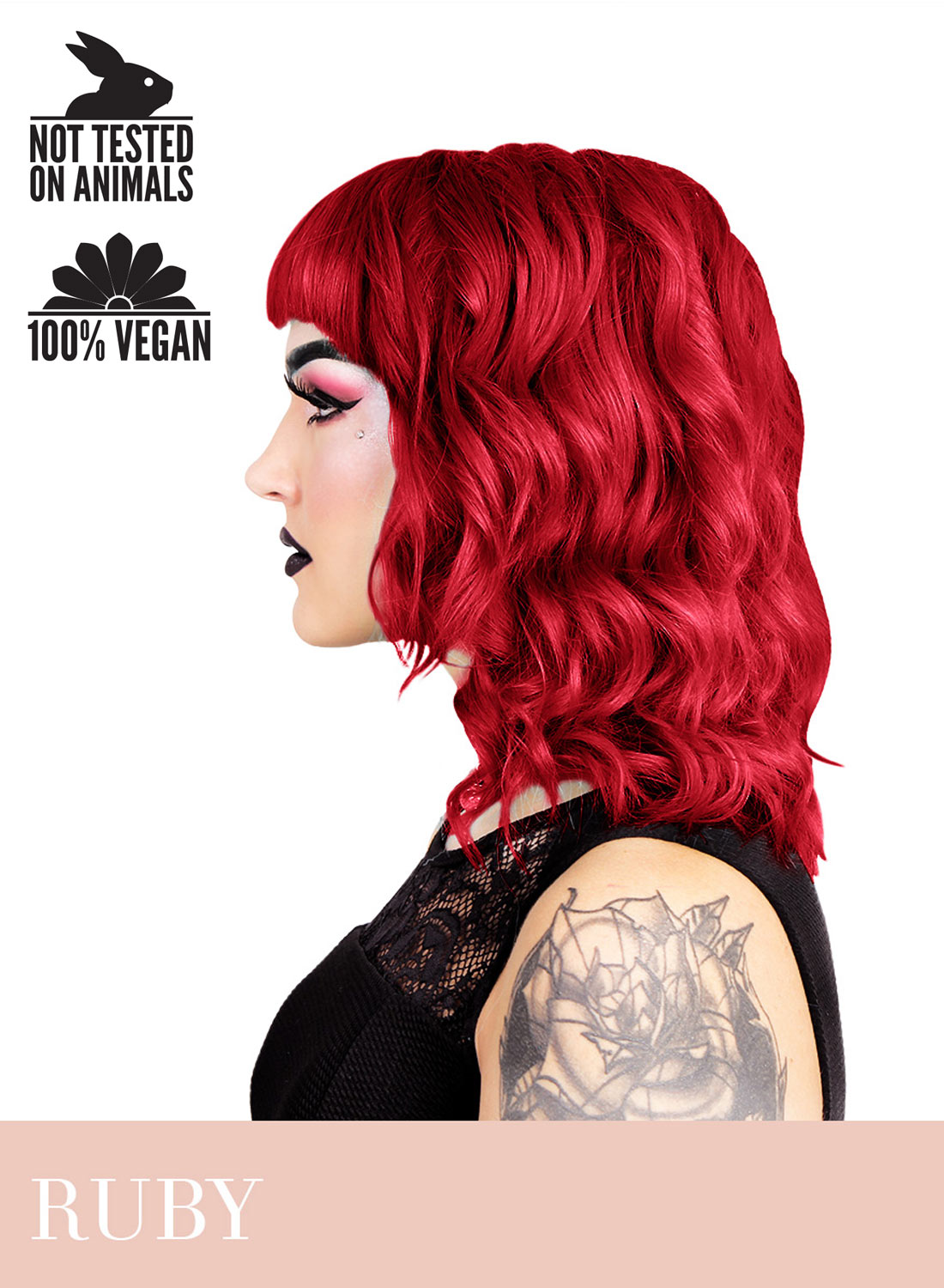 Hermanin rubiininpunainen hiusväri