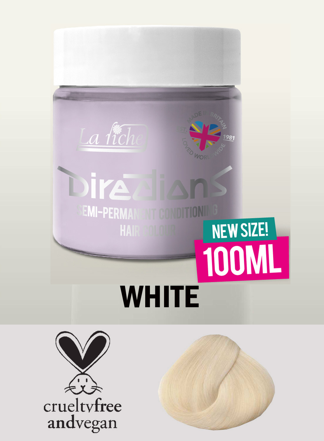 Ohjeet valkoiseen väriaineeseen