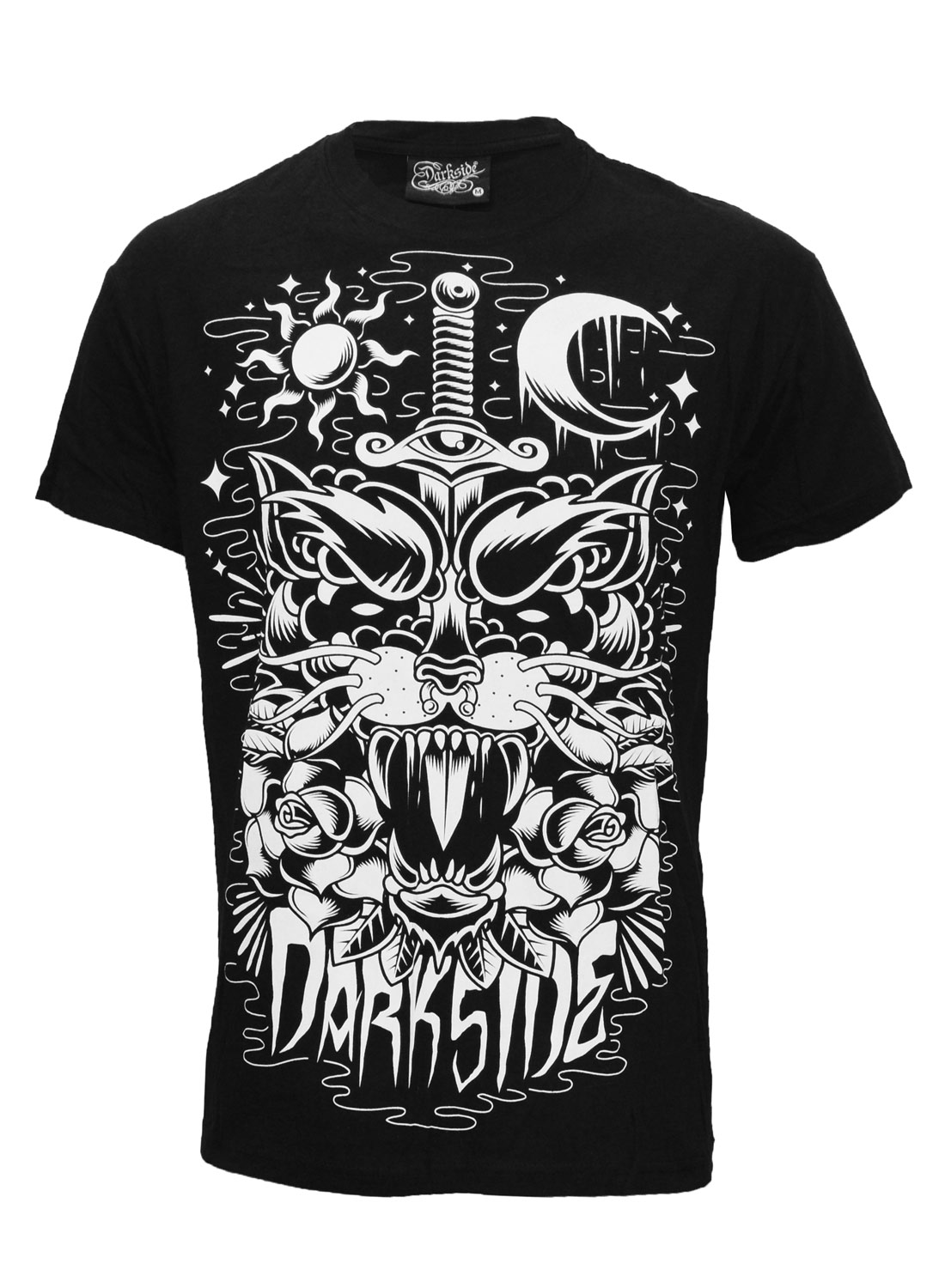 Darkside Panther Tattoo T-paita Musta