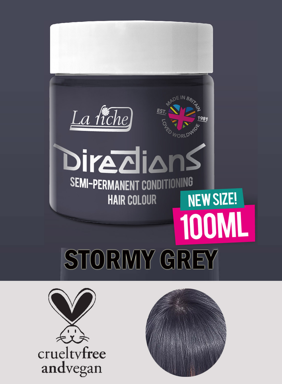 Ohjeet hiusvärille Stormy Grey