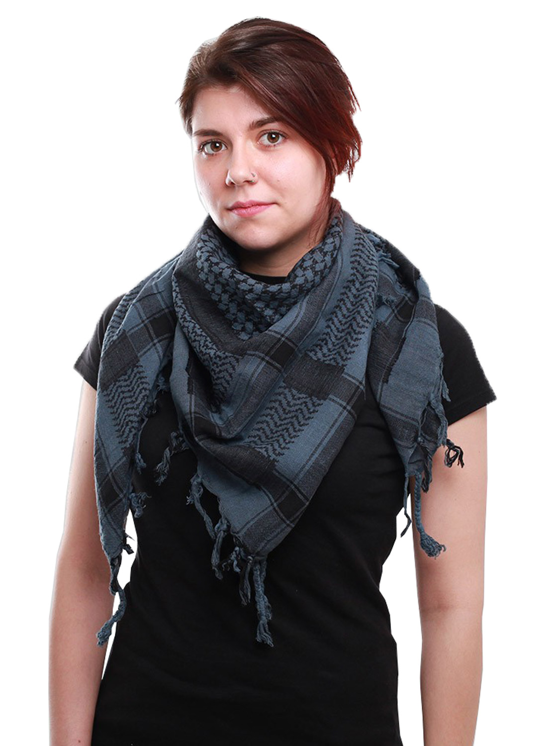 Keffiyeh harmaa ja musta