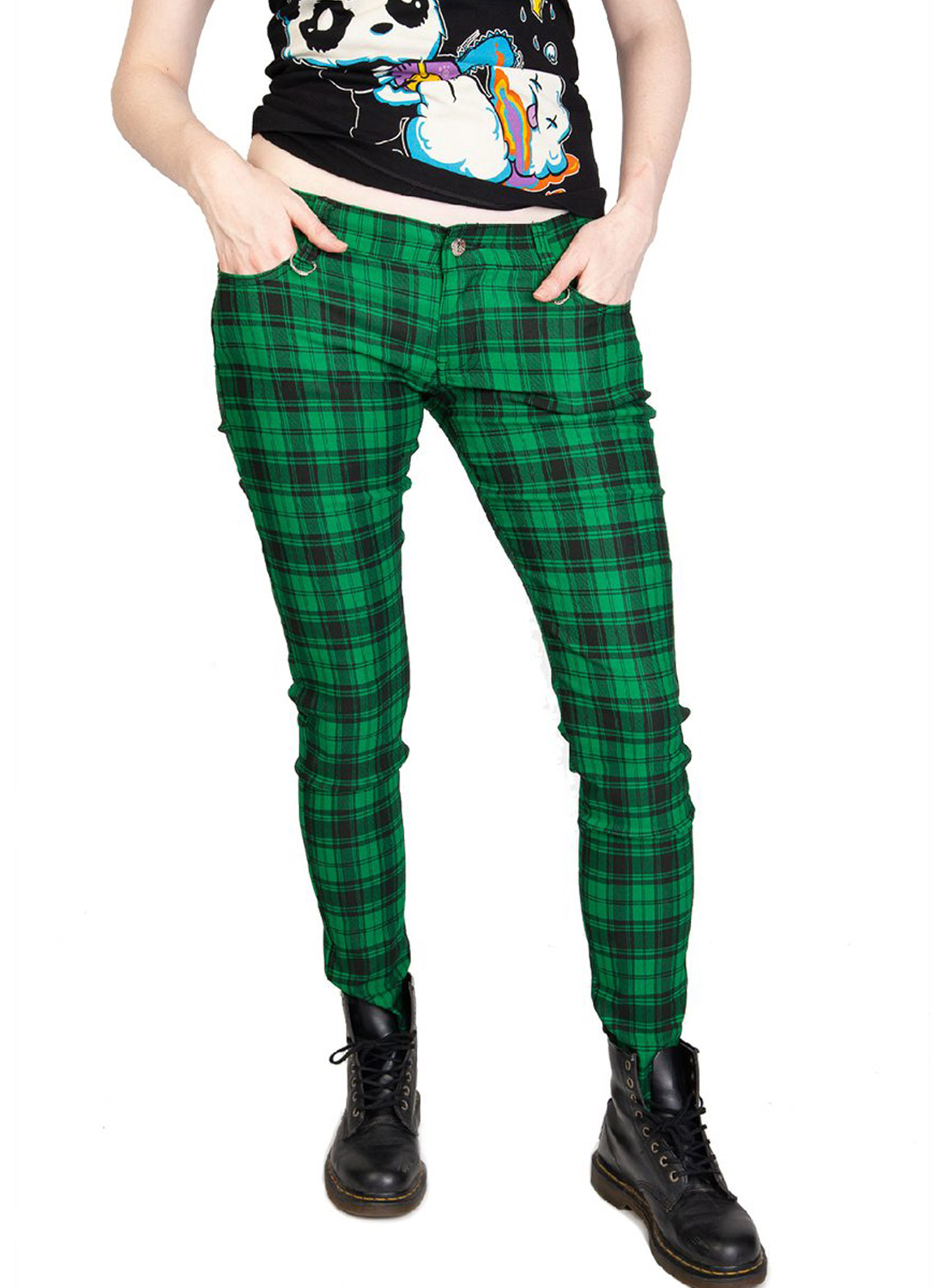 Ruudulliset pillifarkut vihreät