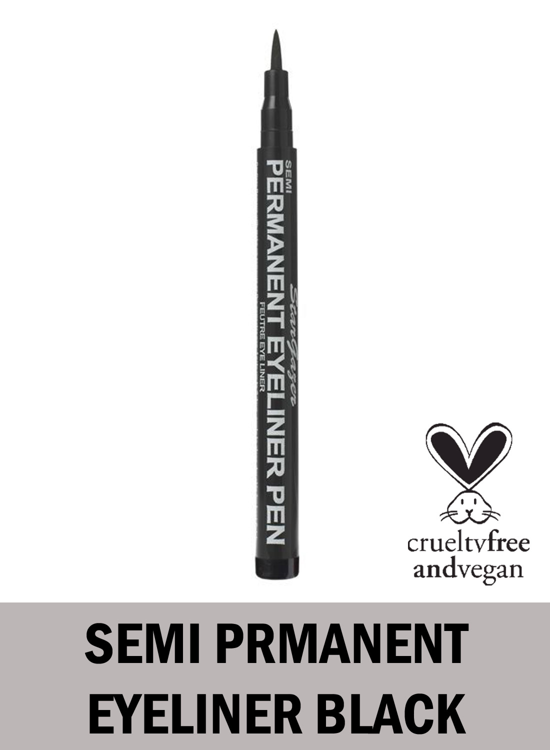 Puolipysyvä eyeliner musta