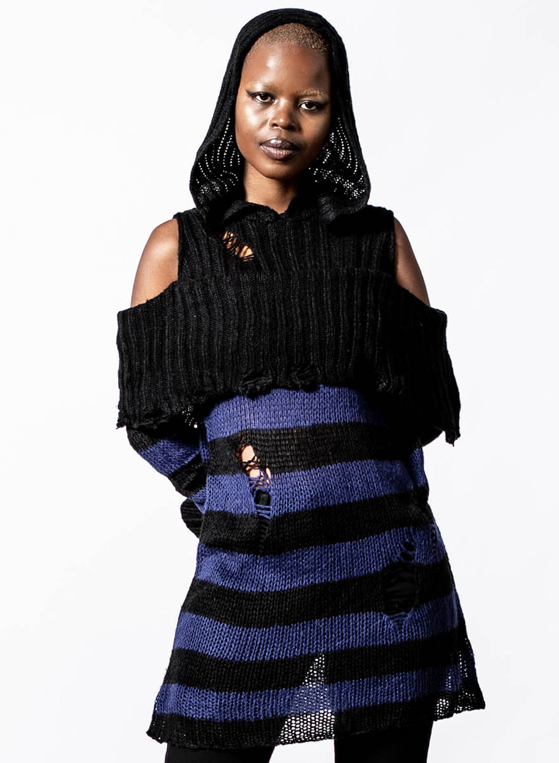 Killstar Sapphire -hupullinen neulepusero