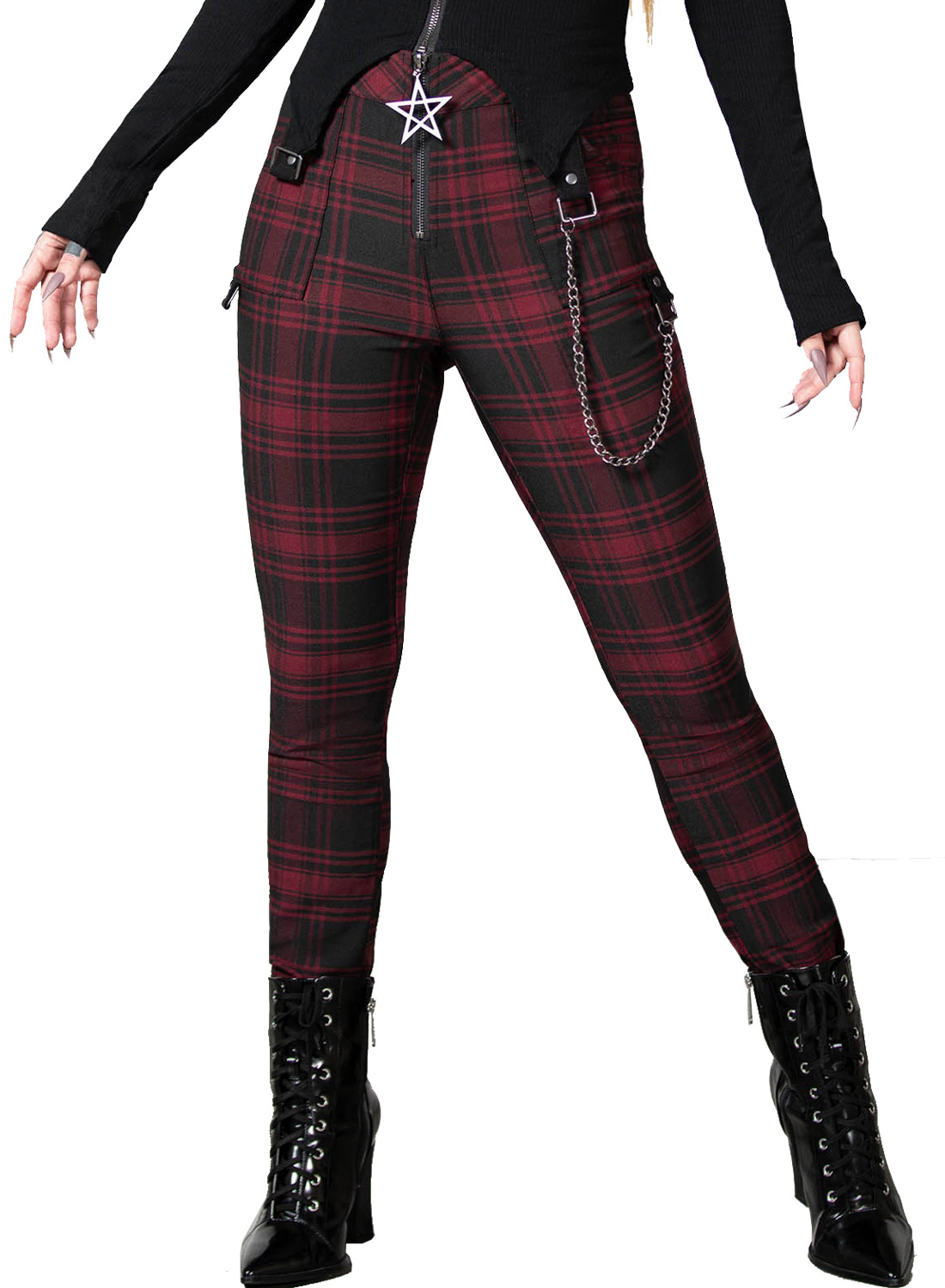 Tartanarkistihousut Crimson