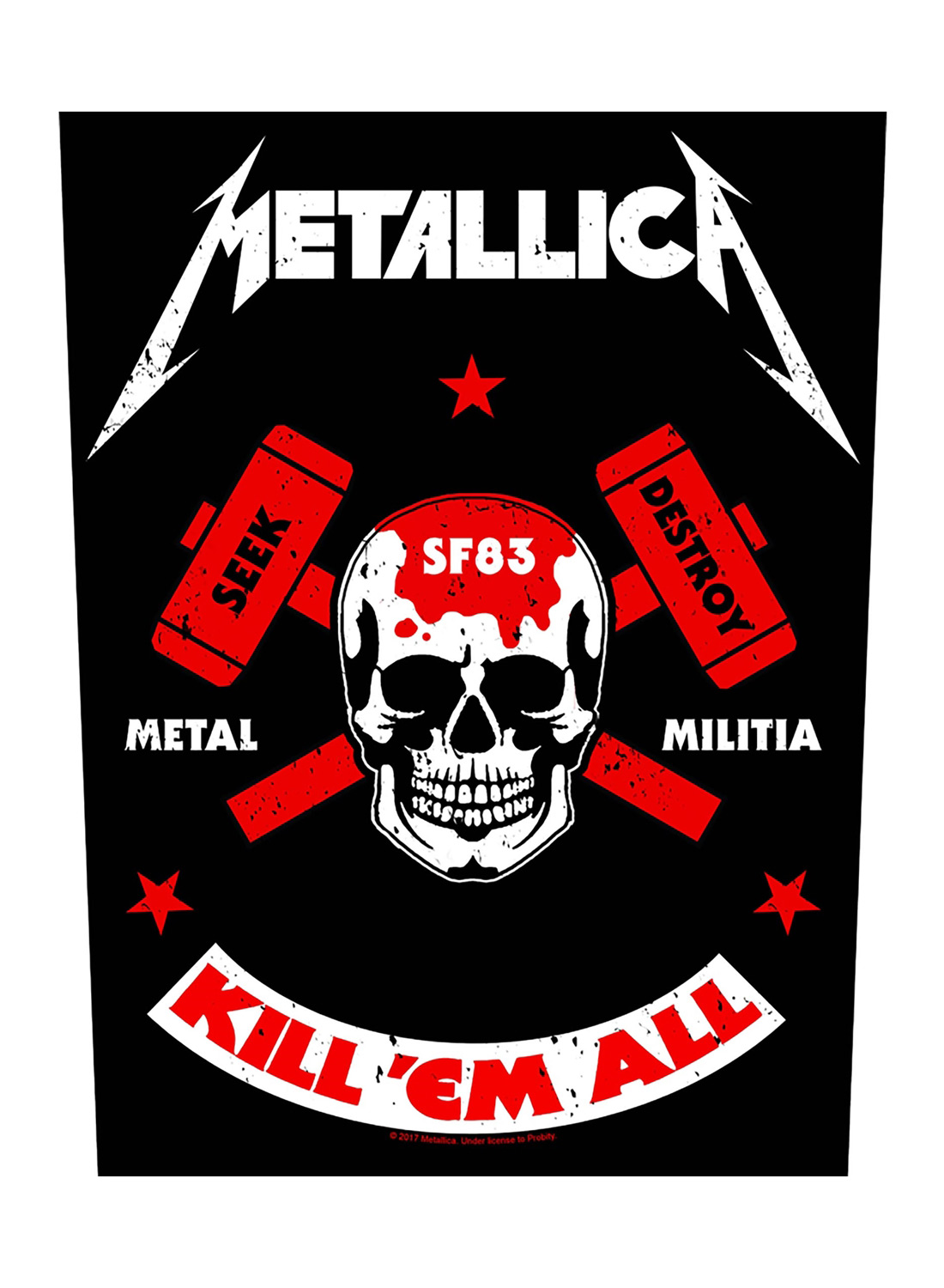 Metallica Metal Militia -selkämerkki
