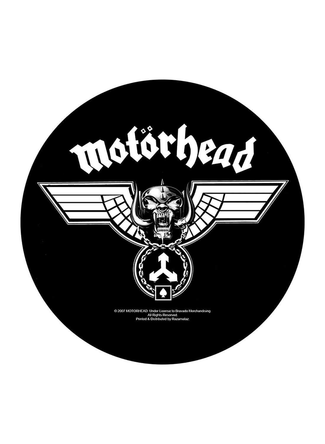 Motörheadin vasaralla koristeltu selkämerkki