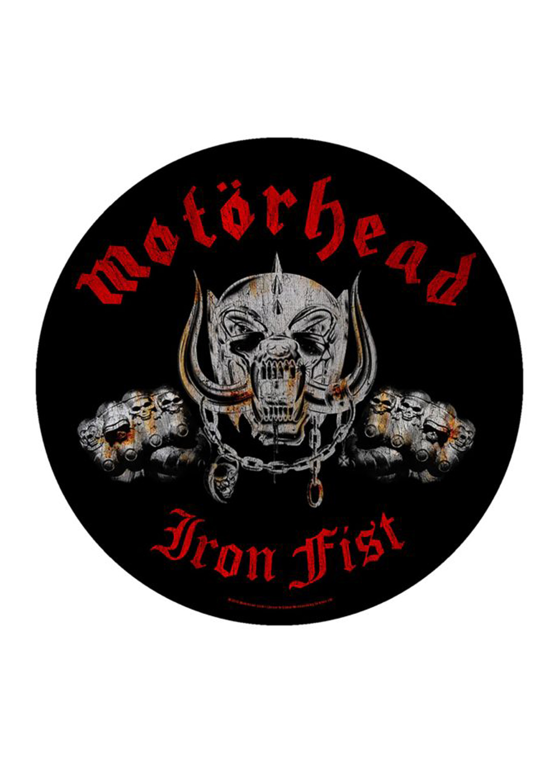 Motörhead Iron Fist 2010 -selkämerkki