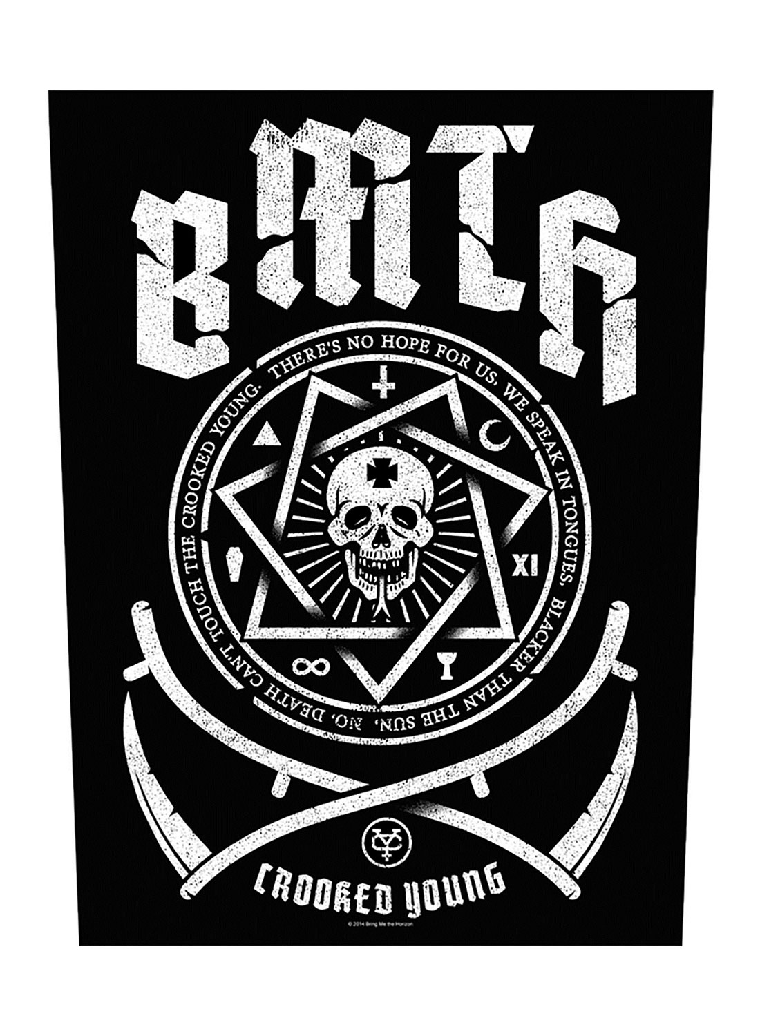 Bring Me The Horizon Crooked Young -selkämerkki