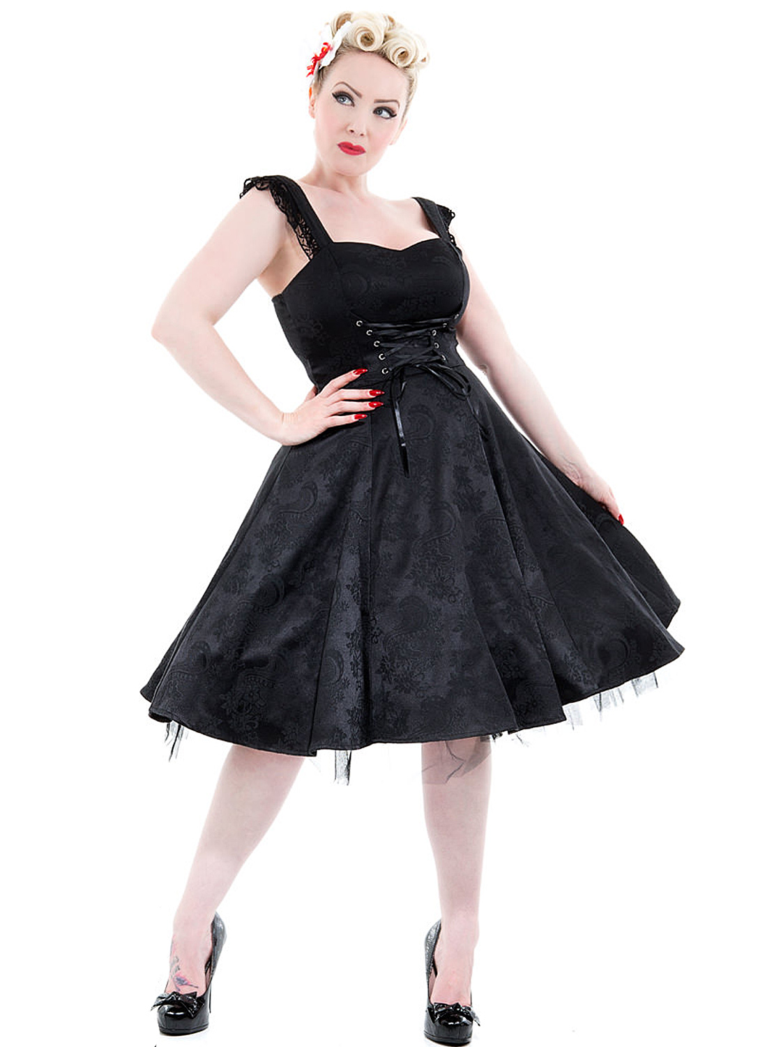 Marie Antoinette -goottilainen pitkä mekko