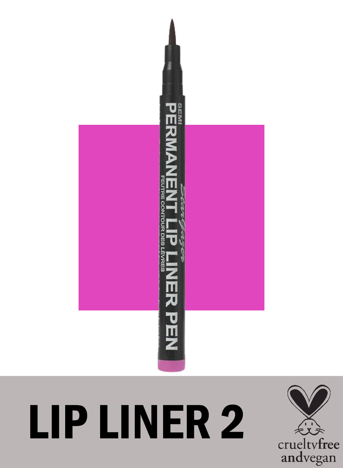 Puolipysyvä huultenrajauskynä 2