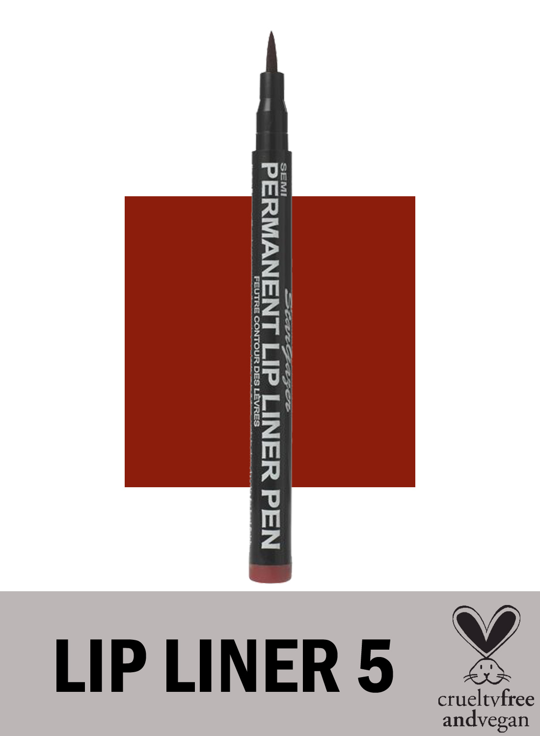 Puolipysyvä huultenrajauskynä 5