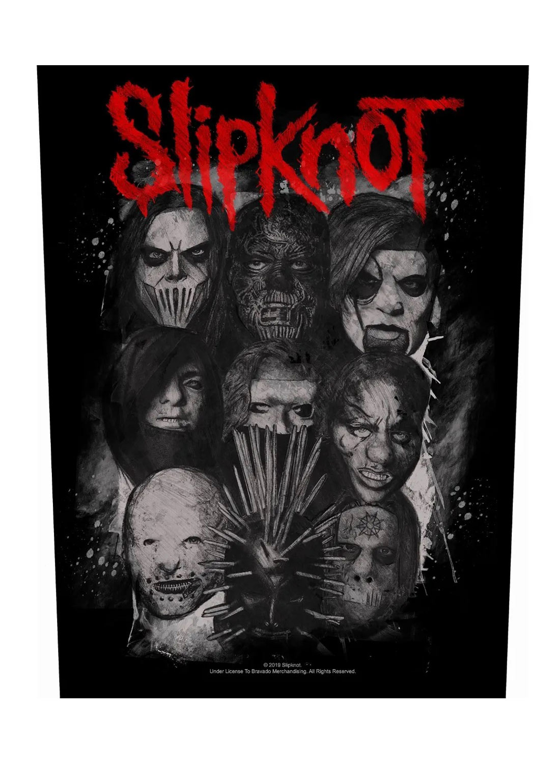 Slipknot We Are Not Your Kind -naamiot selkämerkki