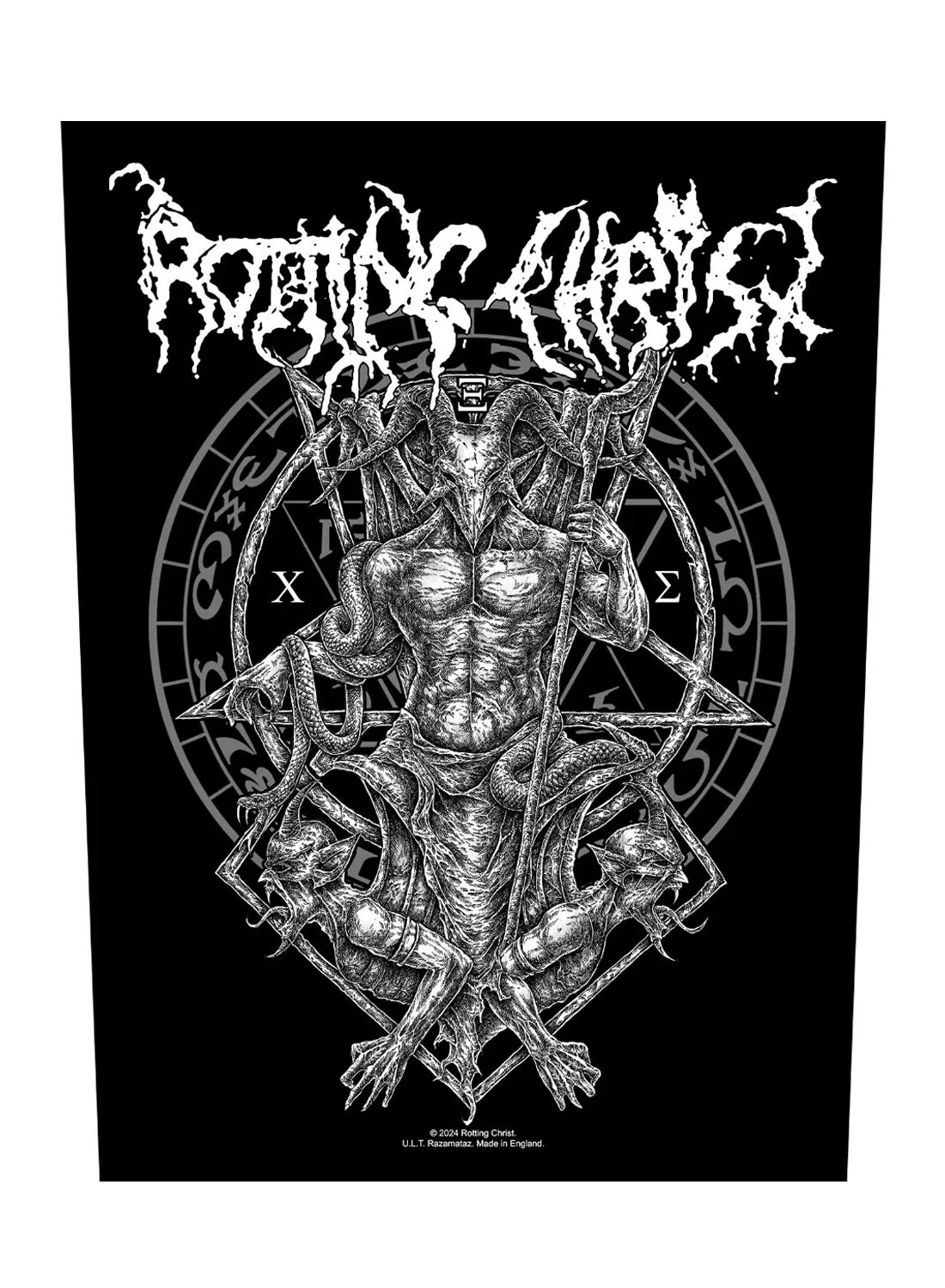 Rotting Christ Hellenic -musta metallimerkki selkäpuolelle