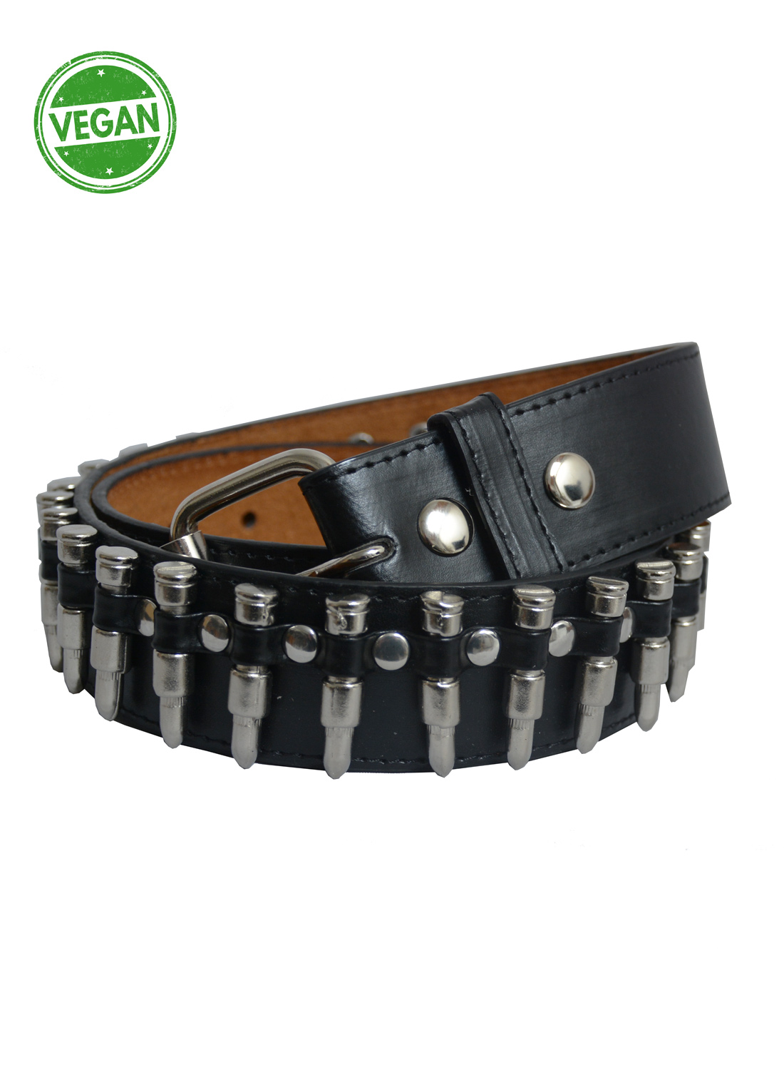 Vegan Bullet Stud Belt -vyö, hopea