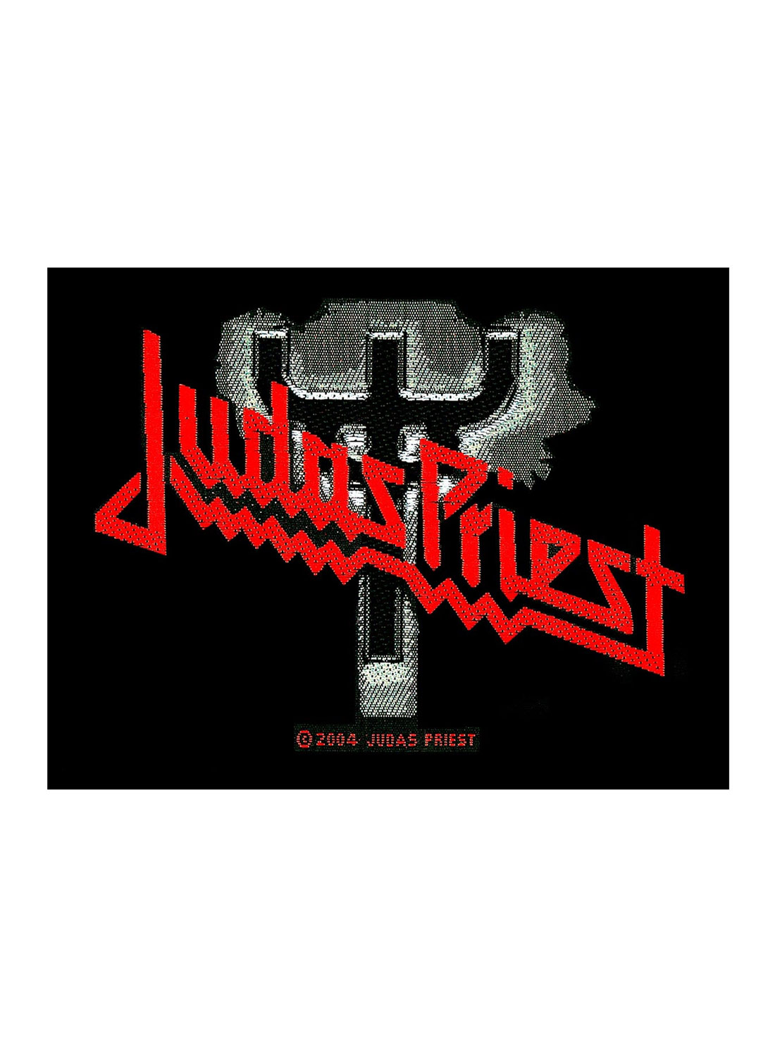 Judas Priest -logolla varustettu haarukkamerkki