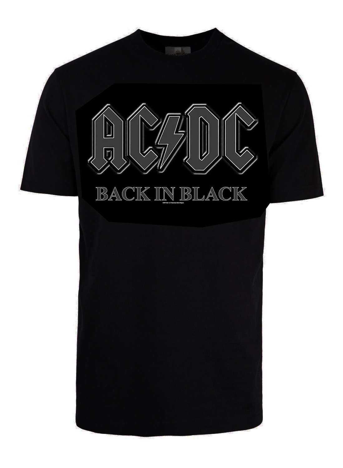 AC/DC Musta Mustassa T-paita