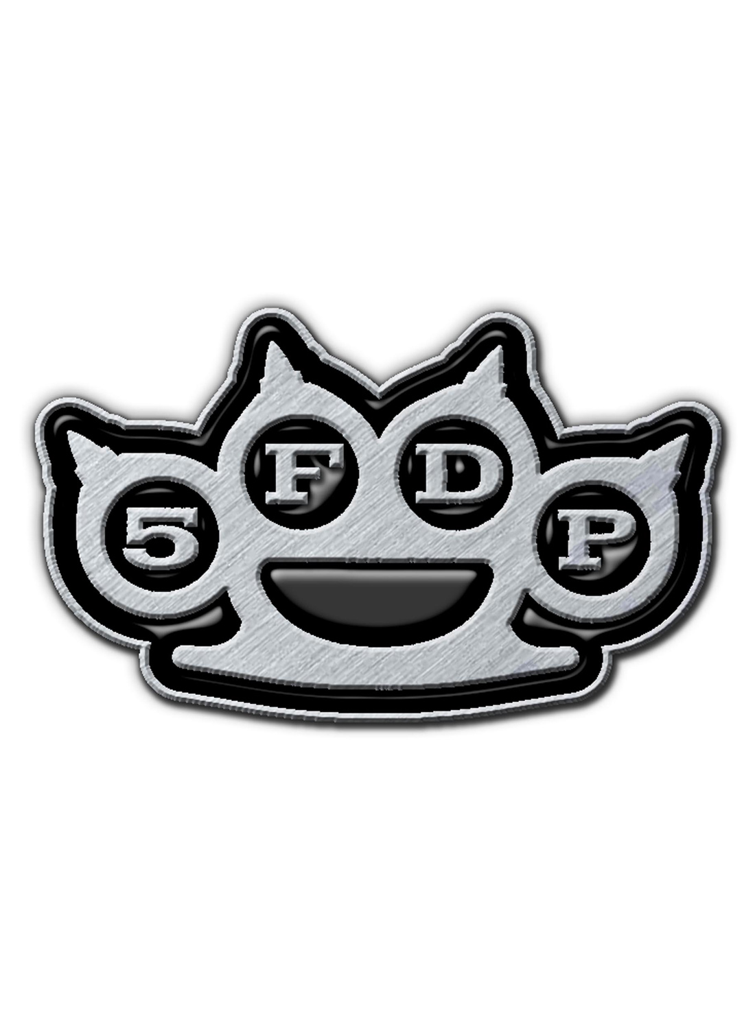 Five Finger Death Punch Knuckles -logoinen metallinen rintanappi