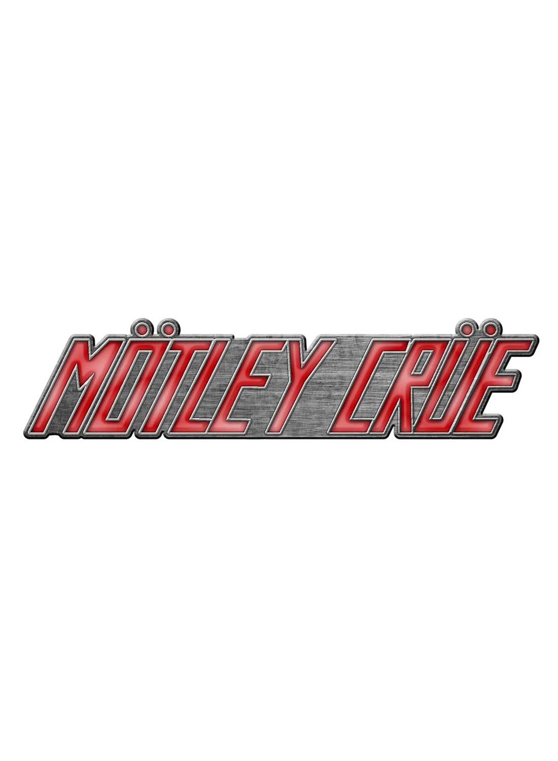 Mötley Crüe -logoinen metallinen rintanappi