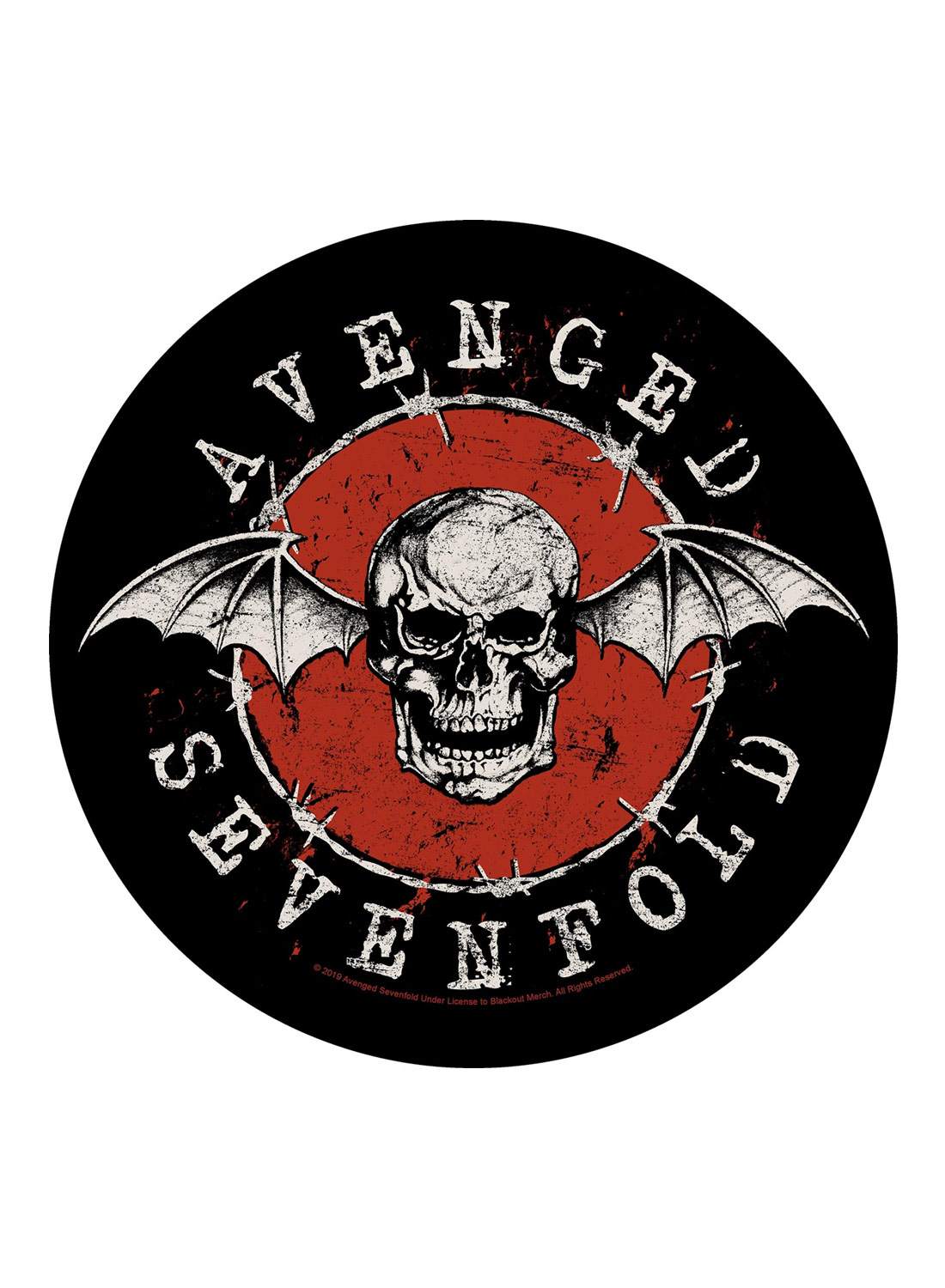 Avenged Sevenfold Distressed Skull -selkämerkki