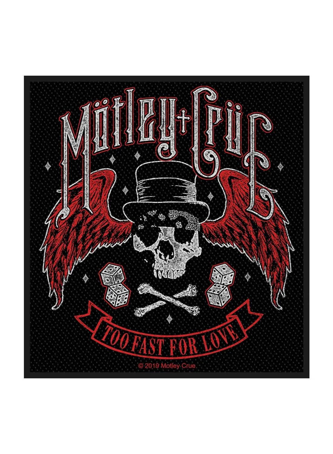 Mötley Crüe Too Fast For Love -patch