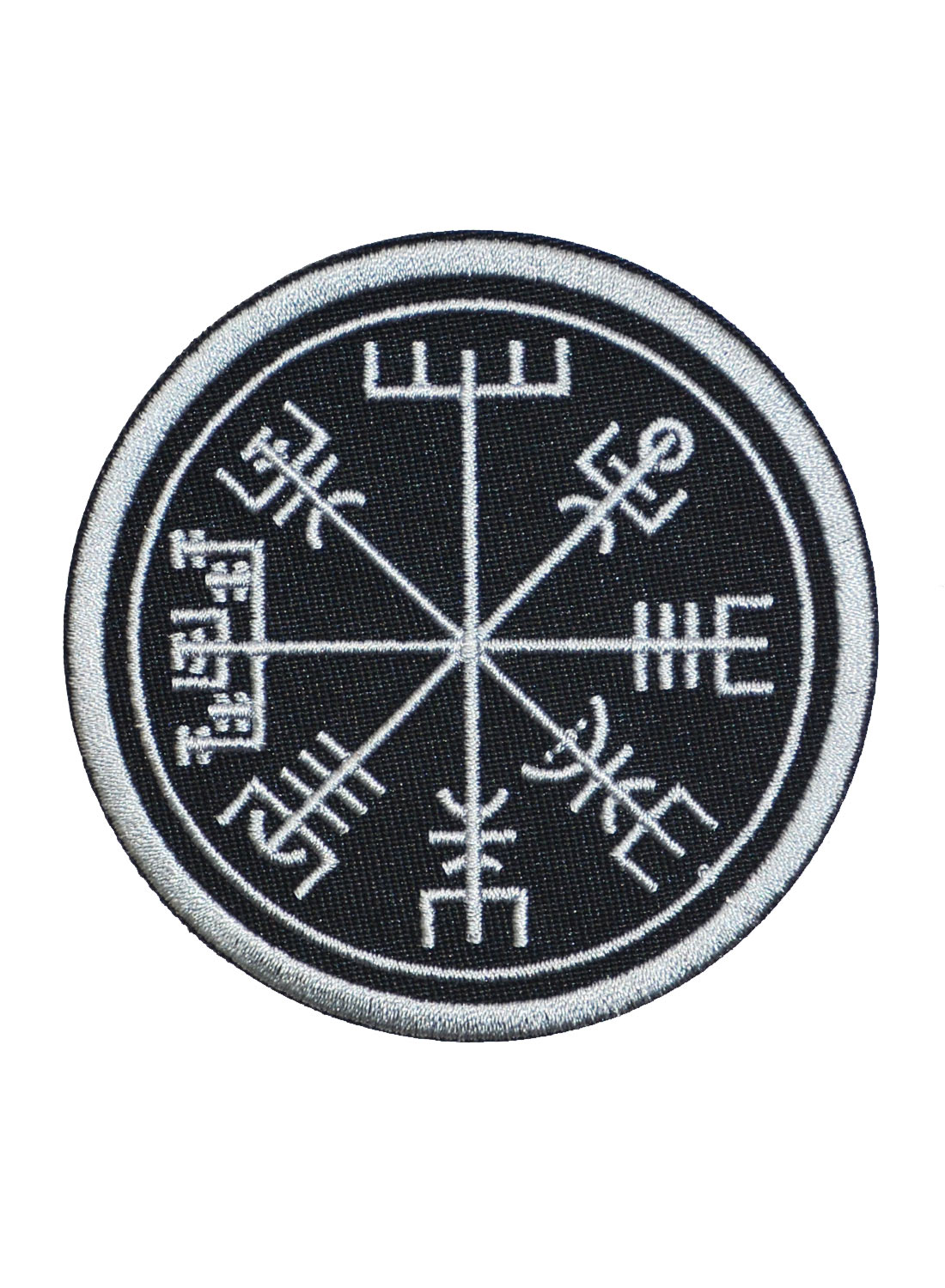 Vegvisir-brodeerattu kangasmerkki